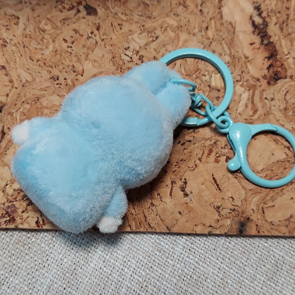 Keychain Animation Labubu Fuzzy Resin, Blue Chain - Picture 6 of 6